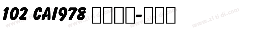 102 CAI978 常规中欧字体转换